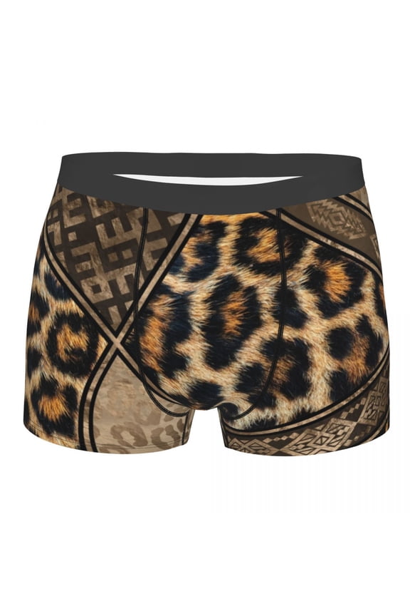 Sexy Zebra Tiger Pattern Boxers Shorts Panties Male Underpants Breathbale Briefs Underwear