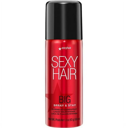 SexyHair Big Spray & Stay Intense Hold Hairspray, 1.5 Oz | Extreme Hold and Shine | Up to 72 Hour Humidity Resistance | All Hair Types
