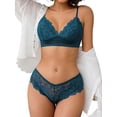 thumbnail image 1 of KISSGAL Lace Bra and Panty Set Sexy Lingerie Hook & Eye Underwear (No Padded）, 1 of 4