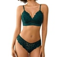 thumbnail image 1 of Sexyfree Lace Bra and Panty Set Sexy Lingerie Hook & Eye Underwear (No Padded）, 1 of 5