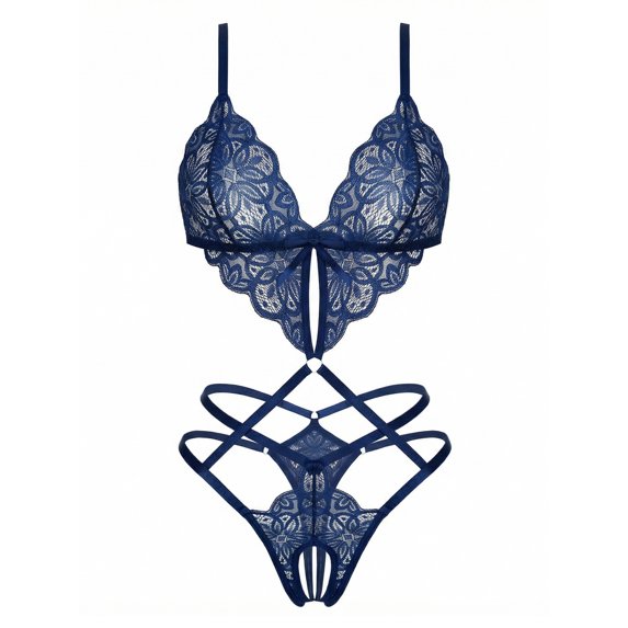 Sexyfree Lingerie for Women Deep V Lace Bodysuit Sexy Cut Out One Piece Lingerie Nightwear