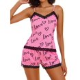 thumbnail image 1 of KISSGAL Women Cami Pajamas Set Lace Trim Sleepwear Sexy Pjs with Shorts Soft Nightwear, 1 of 5