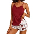 thumbnail image 1 of KISSGAL Women Cami Pajamas Set Lace Trim Sleepwear Sexy Pjs with Shorts Soft Nightwear, 1 of 6