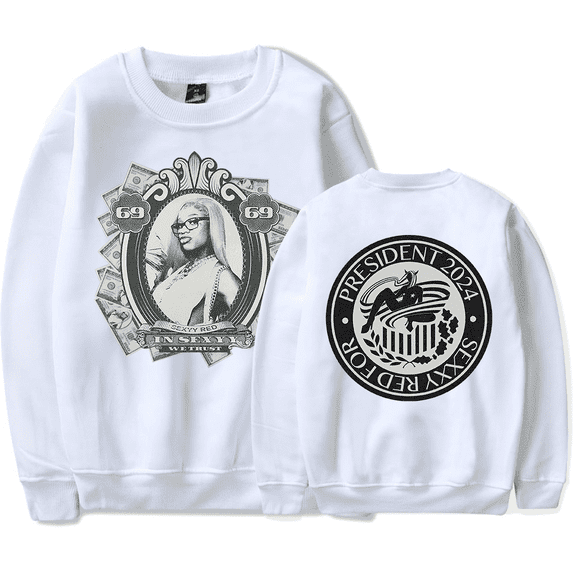 Sexyy Red 69 Cash Love Money Photo Merch Long Sleeve Crewneck Sweatshirt For Fans Men Women Hoodie Streetwear