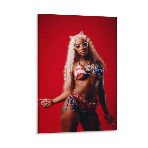 Sexyy Red Hot Rapper Rap Poster Poster Decorative Painting Canvas Wall Art Living Room Posters Bedroom Painting 24x36inch(60x90cm)