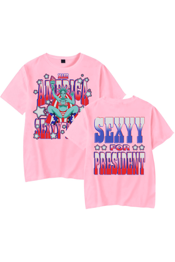 Sexyy Red Make America Sexyy Again Merch Short Sleeve T-shirt Unisex Fashion Crew Neck Top