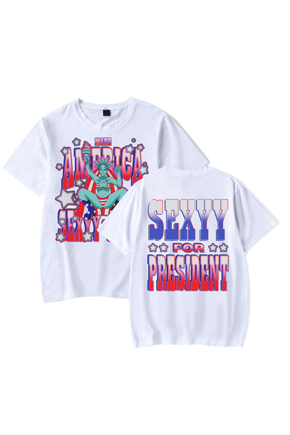 Sexyy Red Make America Sexyy Again Merch Short Sleeve T-shirt Unisex Fashion Crew Neck Top