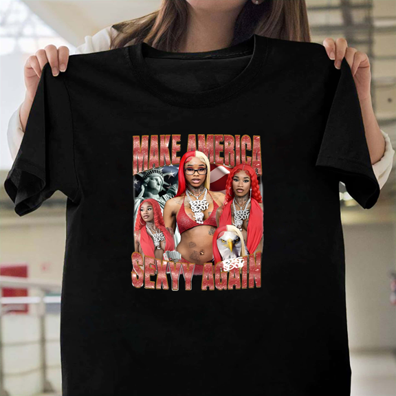 Sexyy Red Make America Sexyy Again Rapper Hip Hop Artist Fan Merch Art V50351 Unisex T-Shirt, Size Up to 5XL