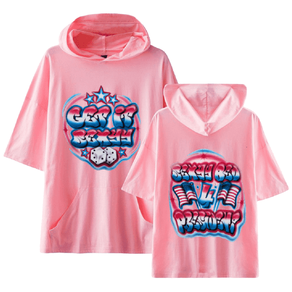 Sexyy Red Merch Get It Sexyy T-shirt with Hooded Casual Short Sleeve Tee Top for Women and Men Summer Wear