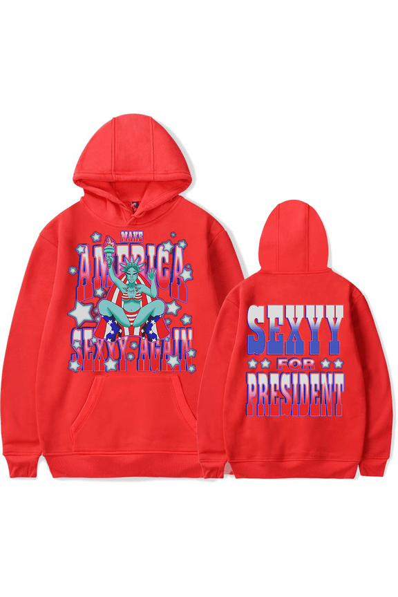 Sexyy Red Merch Make America Sexyy Again Hoodies Long Sleeve Rapper Fans Merch Sweatshirt Suit Unisex