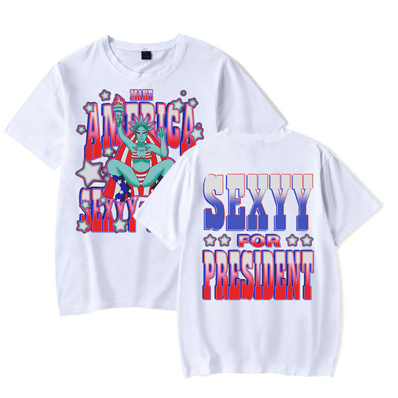 Sexyy Red Merch Make America Sexyy Again T shirt Short Sleeve Rapper Cool Fashion Tees Suit Men Women