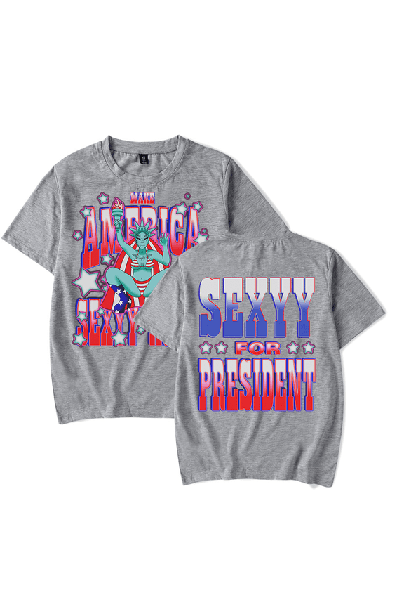 Sexyy Red Merch Make America Sexyy Again T shirt Short Sleeve Rapper Cool Fashion Tees Suit Men Women