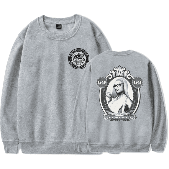 Sexyy Red Merch Sweatshirt Long Sleeve Love Money Merch Crewneck Sweatshirts Rapper Men Women Hoodie