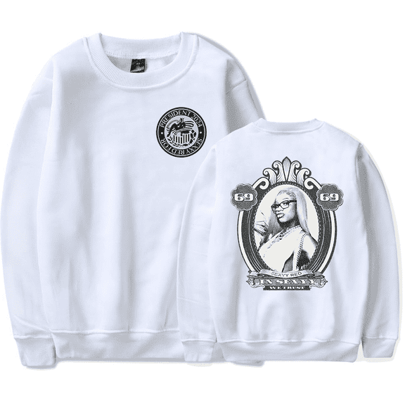 Sexyy Red Merch Sweatshirt Long Sleeve Love Money Merch Crewneck Sweatshirts Rapper Men Women Hoodie