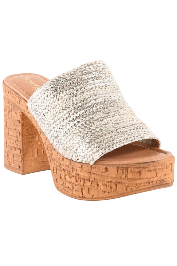 Applause Platform Pump, 7, Metallic