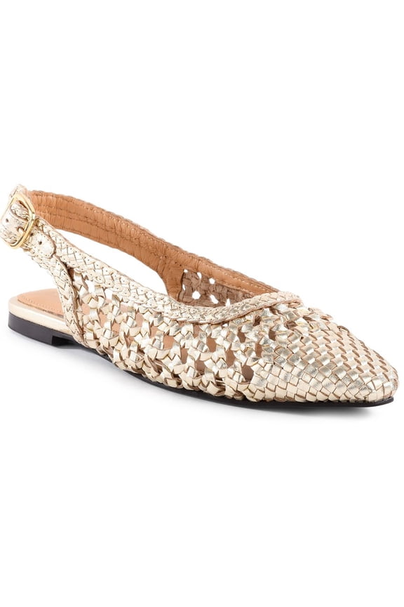 Avalon Leather Flat, 8.5, Metallic