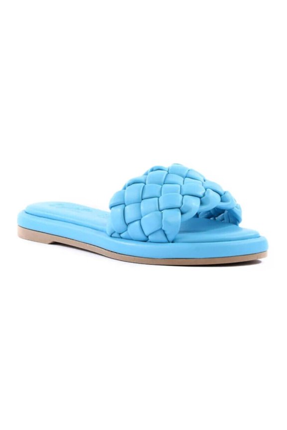 Seychelles Bellisima 5744022 Slide Women's 8.5 Blue Slip On Flat Sandal KHD989