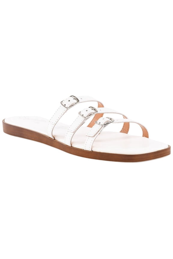 Buckle Leather Sandal, 7.5