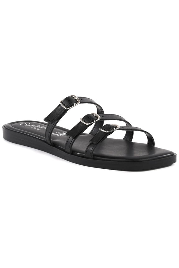 Buckle Leather Sandal, 9