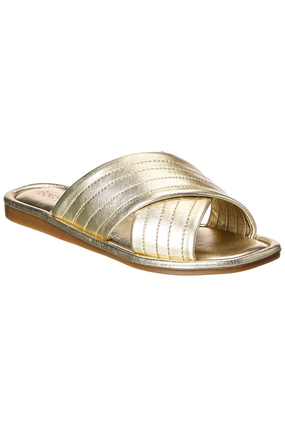 Courage Leather Sandal, 6, Gold