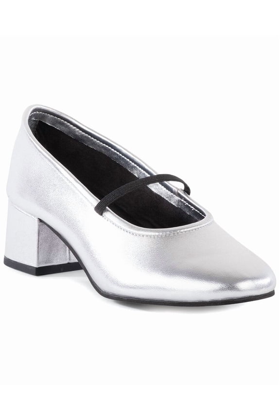 Dusk To Dawn Leather Pump, 6.5, Silver