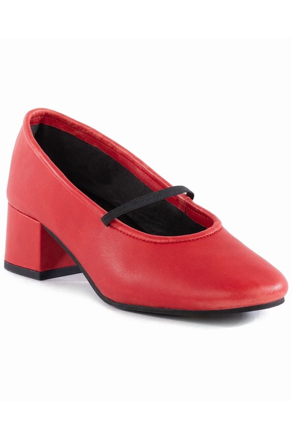 Dusk To Dawn Leather Pump, 8.5, Red