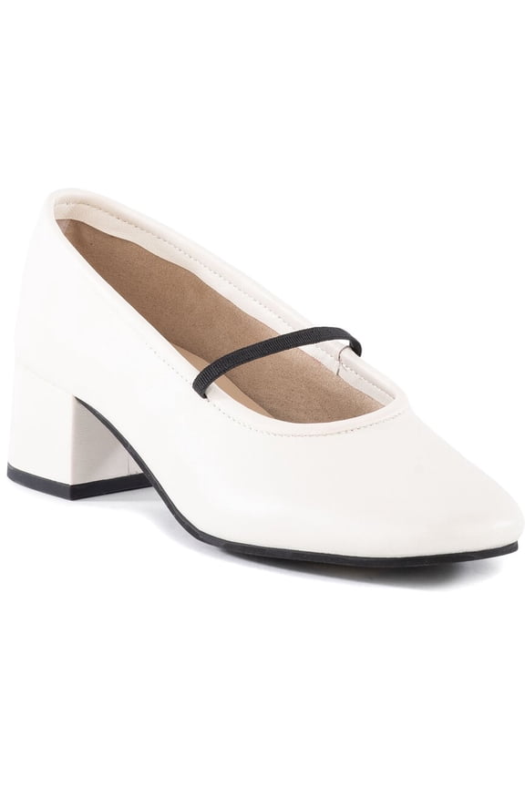 Dusk To Dawn Leather Pump, 9.5, White