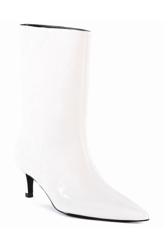 Game Changer Crinkle Patent Boot, 6, White