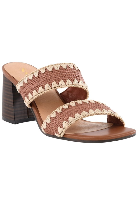 Hattie Raffia Heeled Sandal, 11