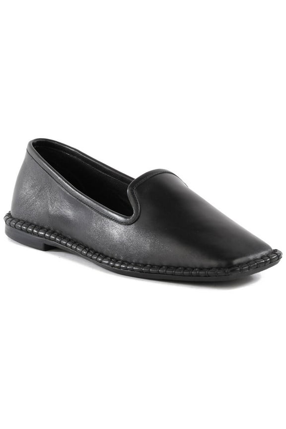 Kap Leather Flat, 6, Black