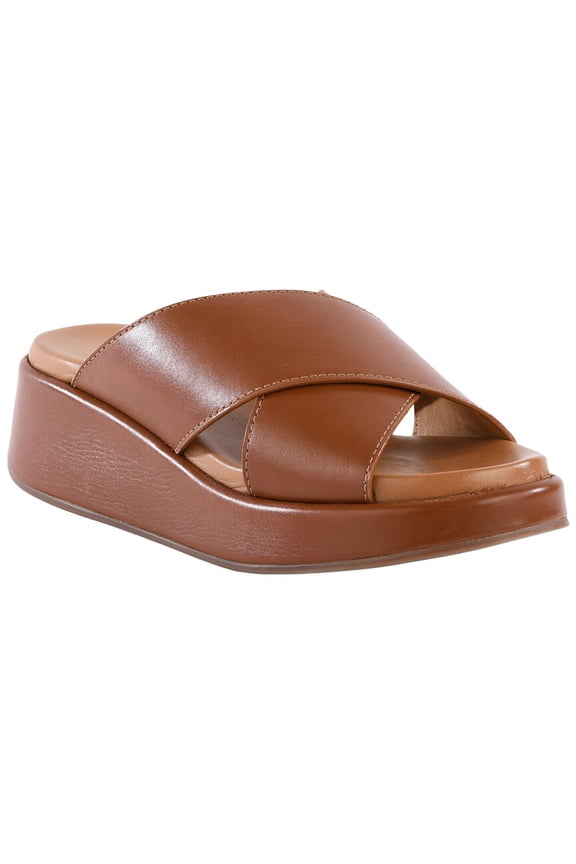 Key Largo Leather Sandal, 6.5, Tan