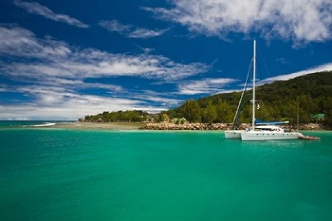 Seychelles La Digue Island La Passe waterfront Canvas Art - Walter Bibikow DanitaDelimont (19 x 12)