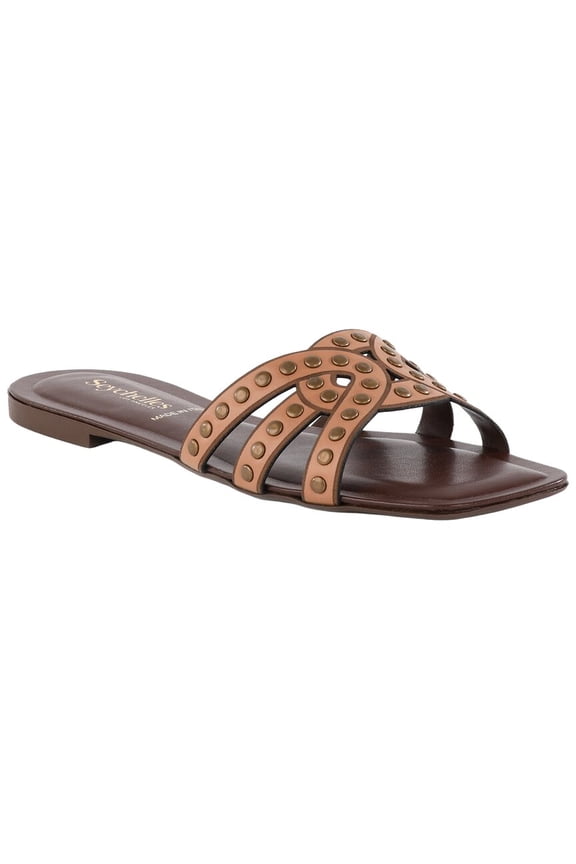 Leather Sandal, 11, Beige