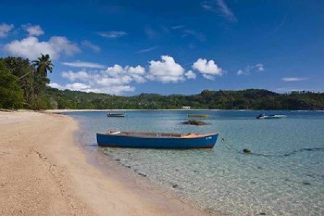 Seychelles Mahe Island Anse Boileau beachfront Canvas Art - Walter Bibikow DanitaDelimont (38 x 25)