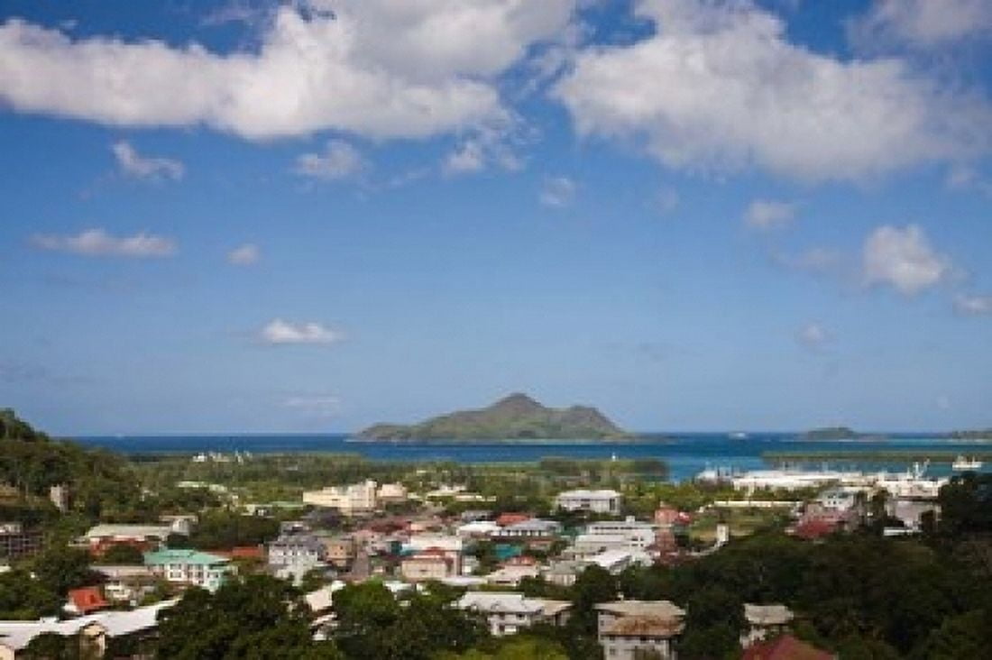 Seychelles Mahe Island Victoria Beau Vallon Road Canvas Art - Walter Bibikow DanitaDelimont (19 x 12)
