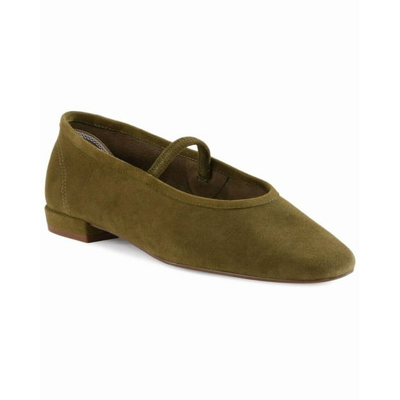 Seychelles Maryjane Suede Flat, 9, Green