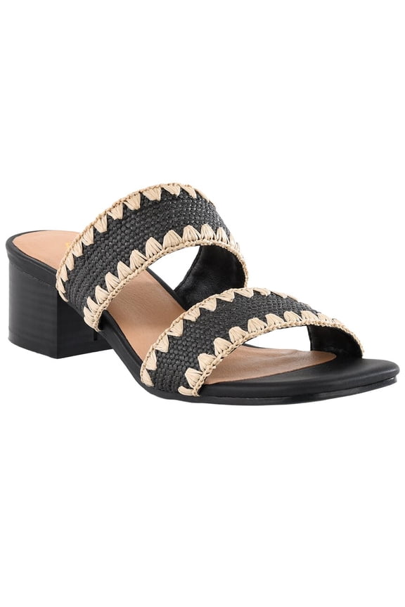 Maui Raffia Heeled Sandal, 6.5