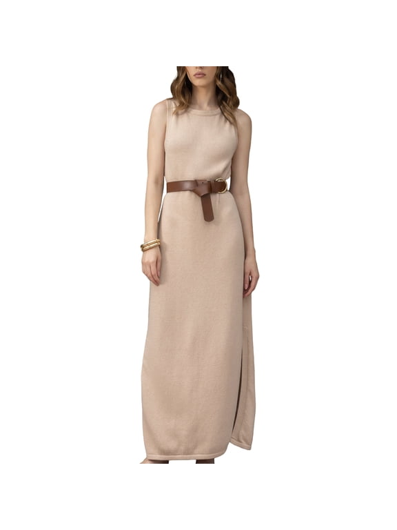 Seychelles Maxi Dress for Women 100% Peruvian Cotton Boho Summer Dresses - Sand (Large)