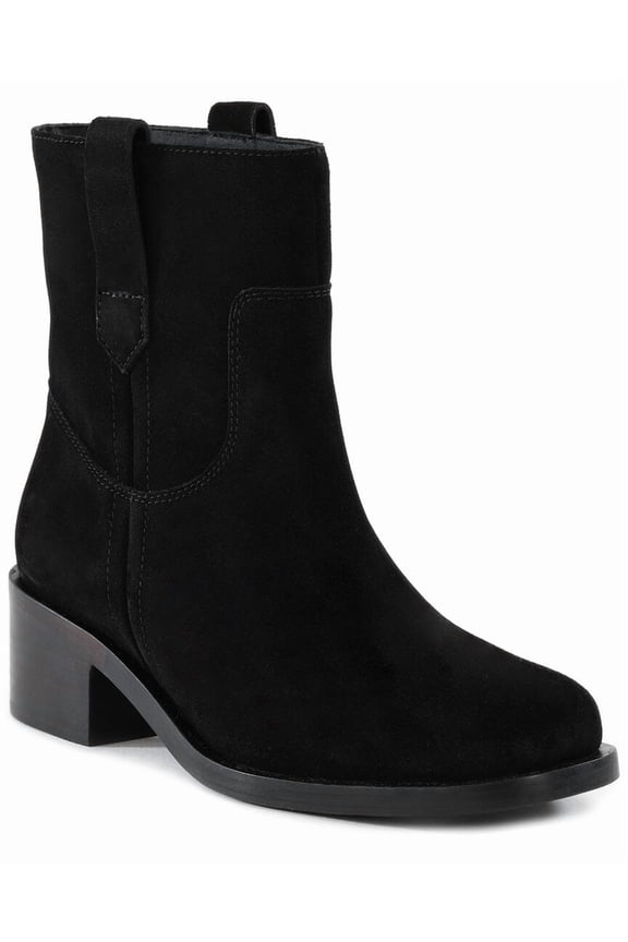 Mid Suede Boot, 6, Black