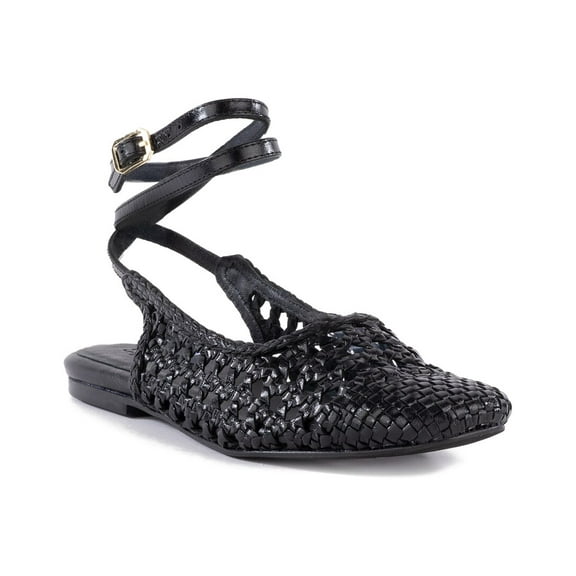 Seychelles Monet Leather Flat, 6.5, Black