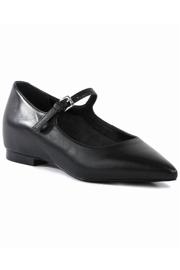 Pardon Me Leather Flat, 7, Black