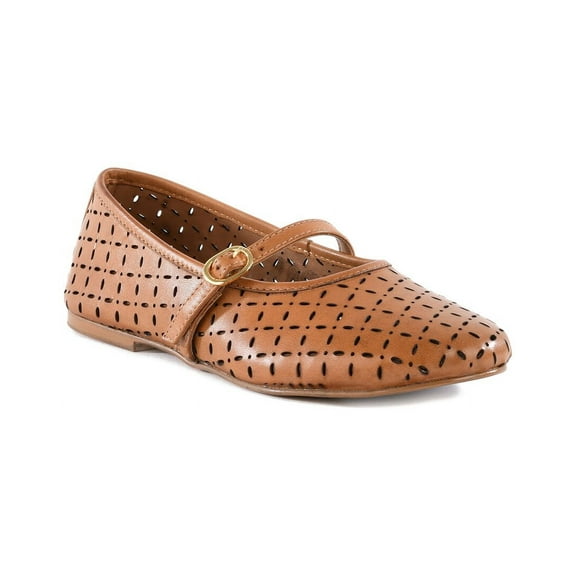 Seychelles Skyler Leather Flat, 8.5, Tan