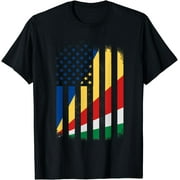 Seychelles and America Flag - Seychellois American Flag T-Shirt