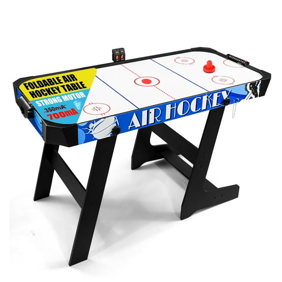 Seydrey 54inch Folding Air Hockey Table with LED Scoring, 12V Motor, Gaming Set, 2 Pushers, 4 Pucks