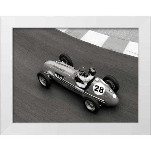 Seyfferth, Peter 24x19 White Modern Wood Framed Museum Art Print Titled - Historical race car at Grand Prix de Monaco