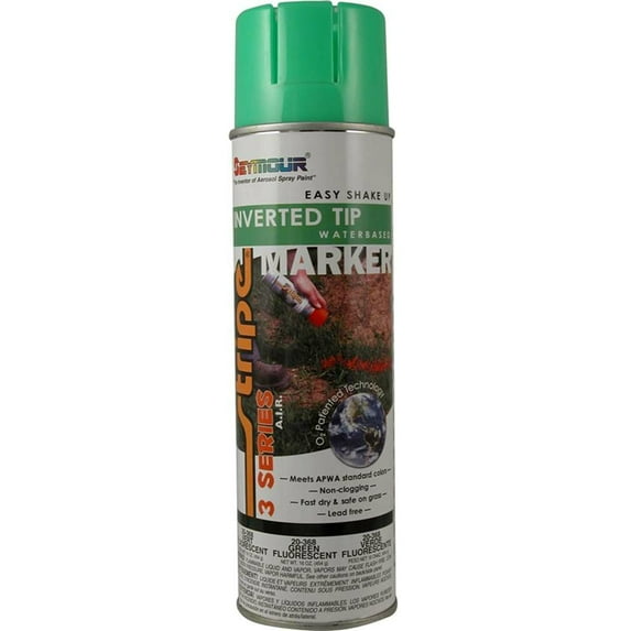 Seymour SM20-368 20 oz Inverted Tip Air Tech Marking Paint, Florescent Green