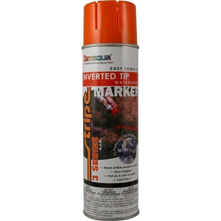 Seymour 20 oz Inverted Tip Air Tech Marking Paint, Fluorescent Orange
