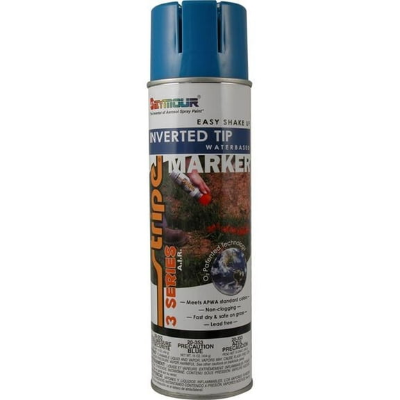 Seymour  20 oz Inverted Tip Air Tech Marking Paint, Precaution Blue