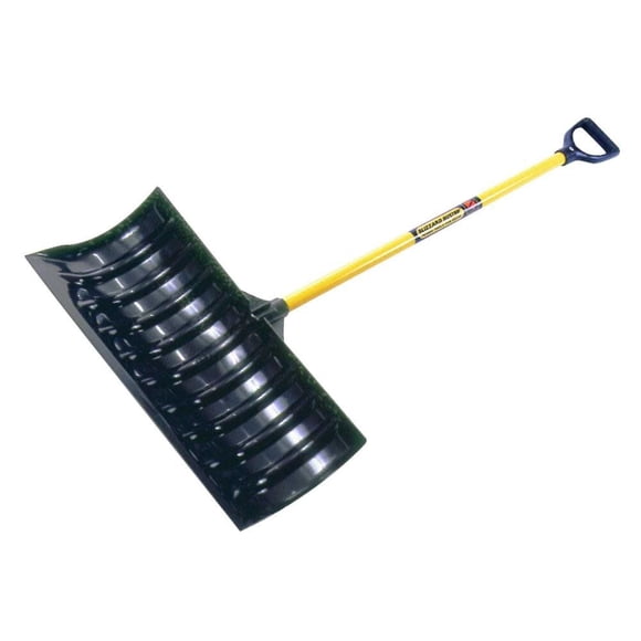 Structron Snow Pusher Black Abs Head Yellow Fiberglass Handle D-Grip