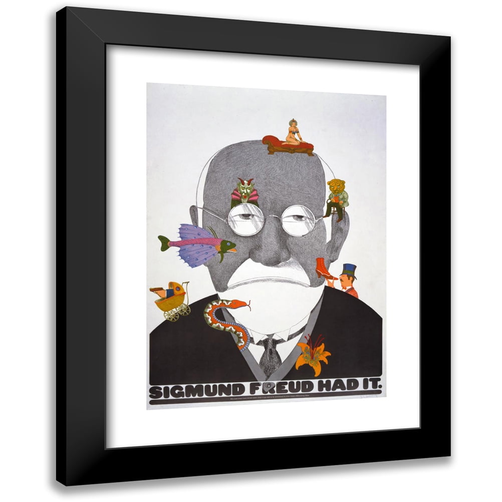 Seymour Chwast 14x18 Black Modern Framed Museum Art Print